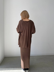 no sleeve knit long one piece