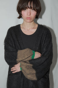 volume mohair cardigan
