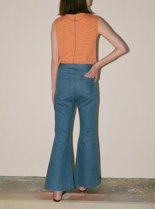 flare stretch denim