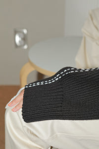 hand stitch knit jacket