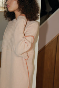 bicolor knit dress