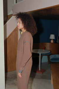 bicolor knit dress