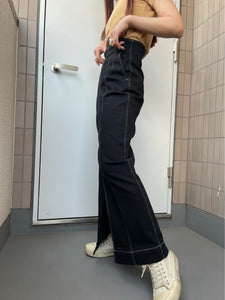 denim long skirt
