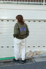 画像をギャラリービューアに読み込む, vintage print sweat / olive×blue purple

